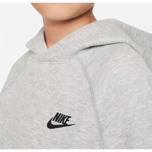 Nike Sportwear Tech Fleece Gray Hoodie Pullover Sweatshirt FD3291-063 Boy  XS